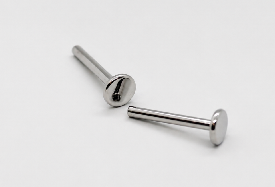 ASTM F136 Titanium Internally Threaded Labret Posts